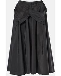 Maison Margiela - Falda Midi De Tafetan - Lyst