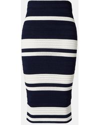 Ralph Lauren - Striped Knitted Pencil Skirt - Lyst