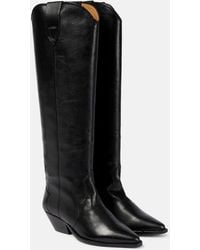 Isabel Marant - Denvee Leather Knee-High Boots - Lyst