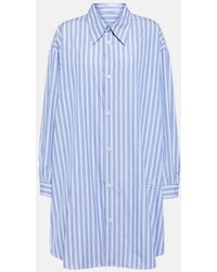 MM6 by Maison Martin Margiela - Striped Cotton Poplin Shirt Dress - Lyst