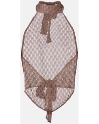 Missoni - Open-Knit Lame Halterneck Top - Lyst