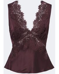 RIXO London - Top Emmie En Satin A Dentelle - Lyst