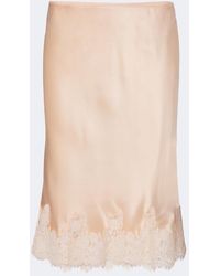 Doen - Elowette Lace-Trimmed Silk Satin Slip Skirt - Lyst