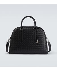 Bottega Veneta - Getaway Intrecciato Leather Duffel Bag - Lyst