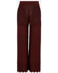 Eres - Recit Open-Knit Cotton-Blend Wide-Leg Pants - Lyst