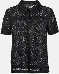 Proenza Schouler - Kennedy Floral Lace Polo Shirt - Lyst