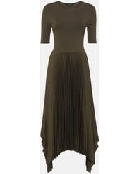 JOSEPH - Darno Asymmetric Plisse Midi Dress - Lyst