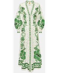 FARM Rio - Forest Soul Printed Linen-blend Maxi Dress - Lyst
