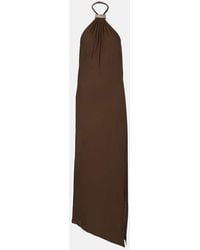 The Attico - Halterneck Open-Back Midi Dress - Lyst