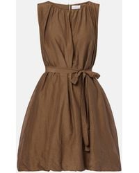 Velvet - Margot Cotton And Silk Voile Minidress - Lyst