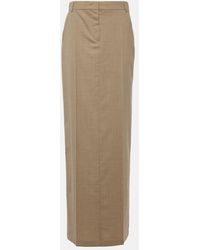 Max Mara - Circe Virgin Wool Maxi Skirt - Lyst