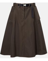 Prada - Army Tech Fabric Skirt - Lyst
