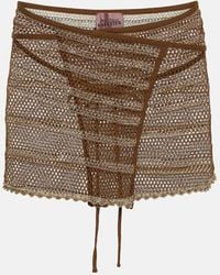 Jean Paul Gaultier - X KNWLS minifalda envolvente de croche - Lyst