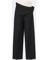 Rohe - Wool And Mohair Paneled Wide-Leg Pants - Lyst