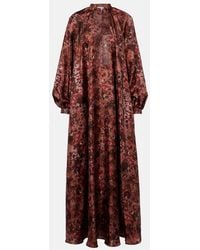 Max Mara - Alpe Embellished Silk Maxi Dress - Lyst