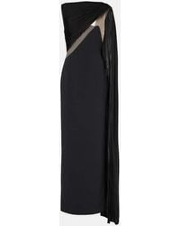 David Koma - Draped Jersey And Tulle Gown - Lyst