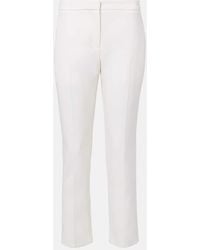 McQueen - Cropped Wool Gabardine Flared Pants - Lyst