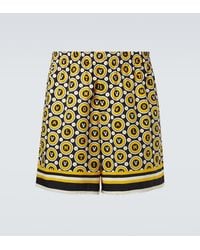 Valentino - Printed Cotton Poplin Shorts - Lyst
