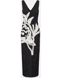 Erdem - Midikleid Aus Jacquard - Lyst