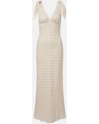 Faithfull the Brand - Solana Polka-Dot Linen Maxi Dress - Lyst