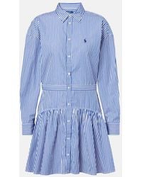 Polo Ralph Lauren - Striped Cotton Shirt Dress - Lyst