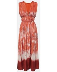 Altuzarra - Fiona Ruched Midi Dress - Lyst