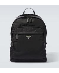 Prada - Rucksack Aus Re-Nylon Mit Leder - Lyst