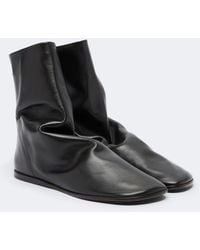 Lemaire - Glove Leather Ankle Boots - Lyst