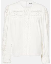Isabel Marant - Bluse Valmira Aus Leinen Und Baumwolle - Lyst