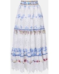 CAMILLA - All About That Lace Linen Midi Skirt - Lyst