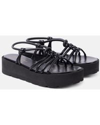 Gianvito Rossi - Hebe Platform Leather Sandals - Lyst