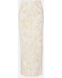 Roberto Cavalli - Printed Midi Skirt - Lyst