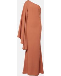 ‎Taller Marmo - Sifnos One-shoulder Crepe Cady Gown - Lyst
