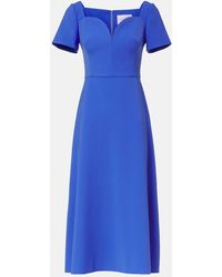 Carolina Herrera - Abito Midi Con Scollo Bardot - Lyst