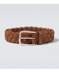 Brunello Cucinelli - Braided Suede Belt - Lyst