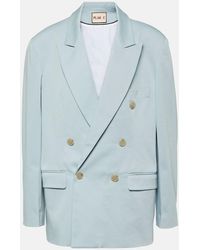 Plan C - Oversized Cotton-Blend Blazer - Lyst