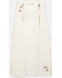Safiyaa - Bridal Caped Embellished Midi Dress - Lyst