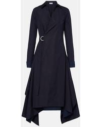 Loewe - Draped Cotton Wrap Dress - Lyst