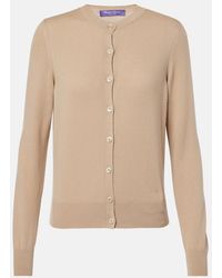 Ralph Lauren - Cable-Knit Cashmere Cardigan - Lyst