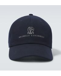 Brunello Cucinelli - Gorra De Algodon Con Logo - Lyst