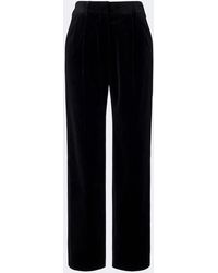 Blazé Milano - Fox Pleated Cotton Velvet Straight Pants - Lyst