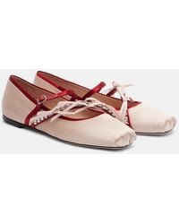 Jimmy Choo - Loli Satin Ballerina Flat - Lyst