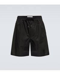 Valentino - Shorts en sarga de algodon - Lyst