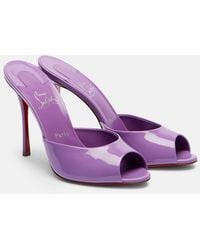 Christian Louboutin - Me Dolly 100 Patent Leather Mules - Lyst