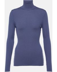 Wolford - Ribbed-knit Virgin Wool Turtleneck Top - Lyst