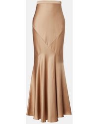 Max Mara - Satin Maxi Skirt - Lyst