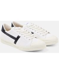 Tom Ford - Logo Leather Sneakers - Lyst