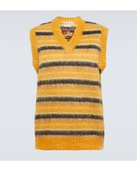Marni - Striped Mohair-blend Sweater Vest - Lyst