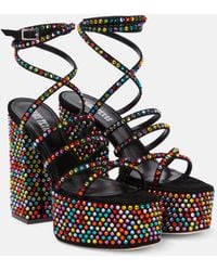 Paris Texas - Holly Evita Embellished Leather Sandals - Lyst