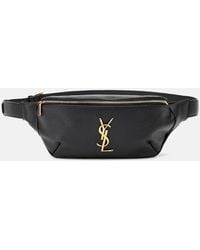 Saint Laurent - Classic Monogram Leather Belt Bag - Lyst